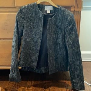 Black and silver structured blazer